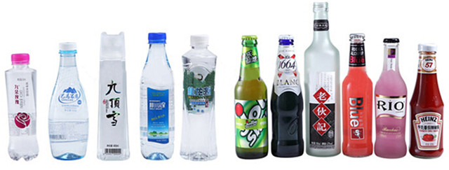 Pilnībā automātiska ātrgaitas rotācijas PET plastmasas pudeles marķēšanas mašīna Pudeļu veidi